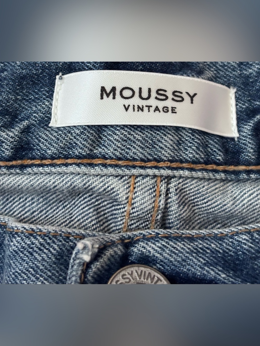 Moussy Vintage Button Fly Distressed Cutoff Denim Shorts Size 27 Made in Japan - Picture 3 of 8